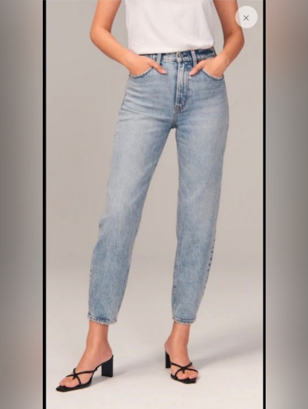 Abercrombie High Rise 80s Mom Jeans Light Blue Denim Size 25 0 Regular